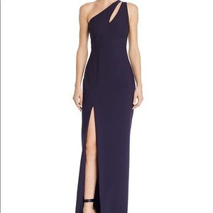 Aqua One Shoulder Gown